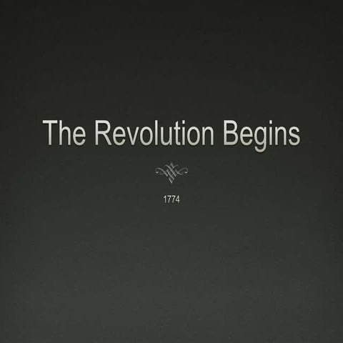 The First Phase of the Revolution
