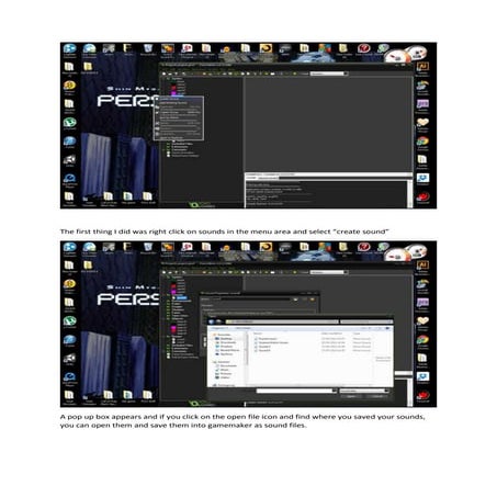 The first thing i did was right click on sounds in the menu area and select 