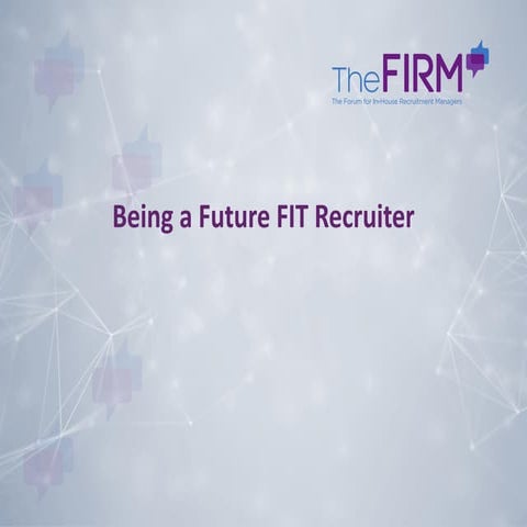 #FIRMday London 6th November 2019 - Rachel Dalboth: Well-being and its role in success as a recruiter