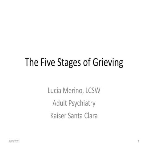 The five stages of grieving
