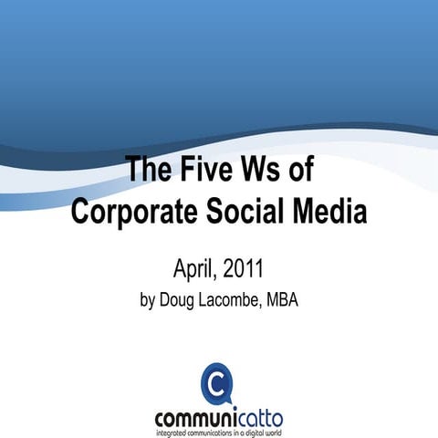 The Five Ws of Corporate Social Media