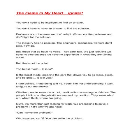 The Flame In My Heart... Ignite!!