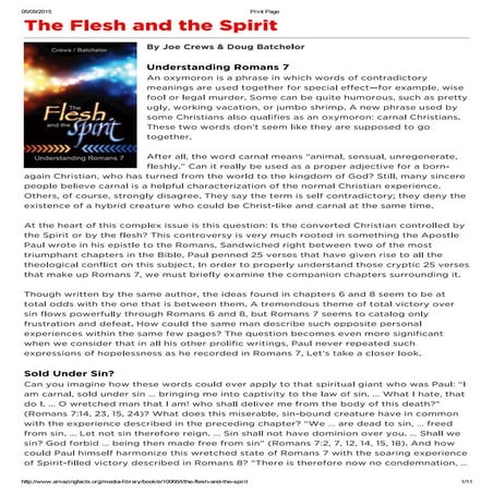 The flesh and the spirit
