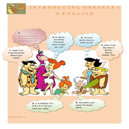 The Flintstones  Introducing Oneself In English