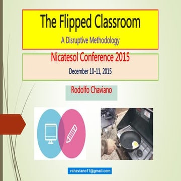 The Flipped Classroom: A Disruptive methodology.
