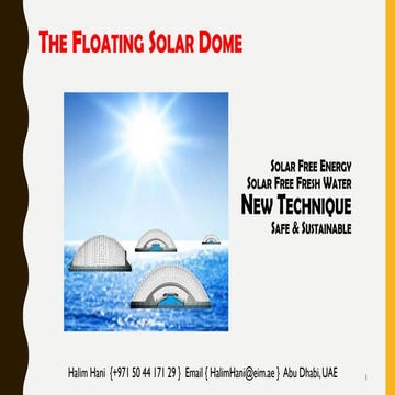 Halim Hani - HHFSD001-The Floating Solar Dome