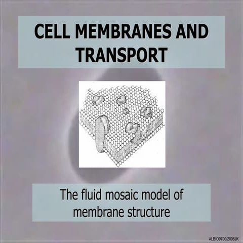 The fluid mosaic model of membrane structure