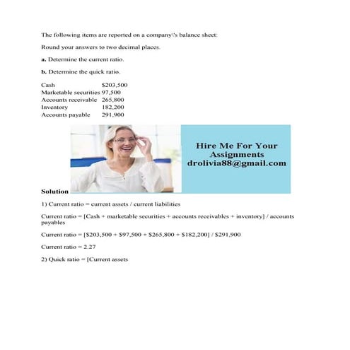 The Following Items Are Reported On A Company's Balance Sheet
