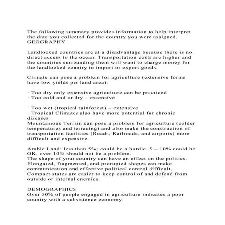 The following summary provides information to help interpret the d.docx