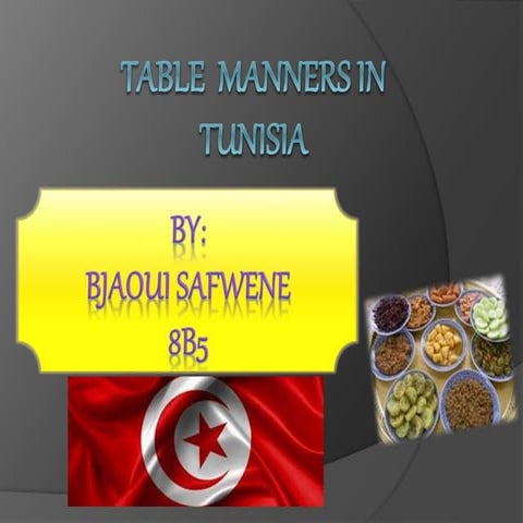 The food in tunisia | PPT