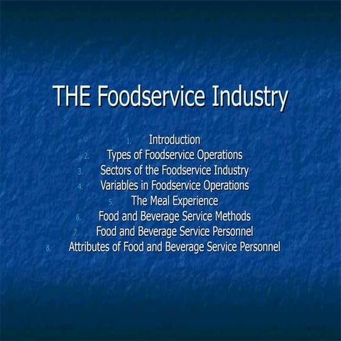 food service industry
