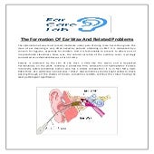 The Formation Of Ear Wax And Related Problems