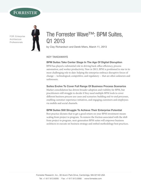 The Forrester Wave BPM Suites 2013