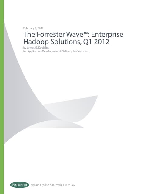 The Forrester Wave Enterprise Hadoop Solutions Q1 2012