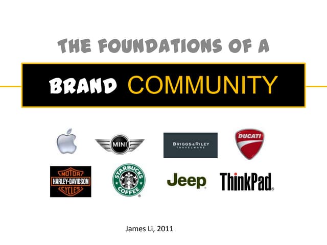 The foundations of brand communities