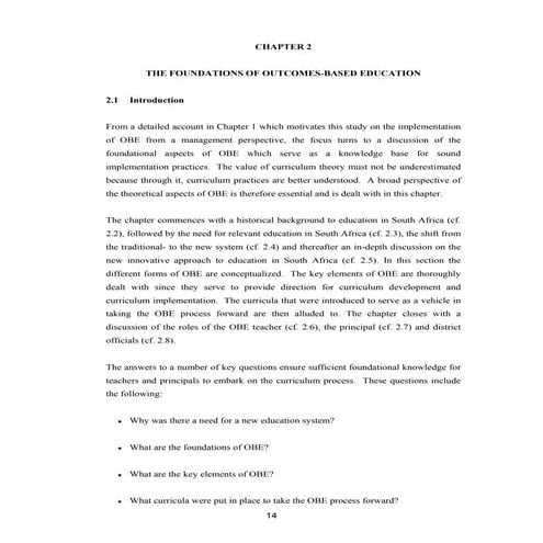 The foundations of outcomes based education