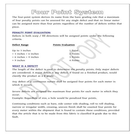 The Four Point System