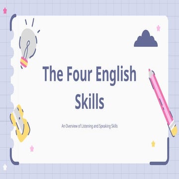 The Four English Skills: listening reading writing.pptx