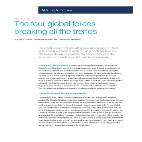 The four global forces breaking all the trends