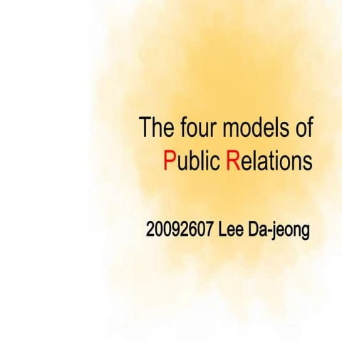 The four models of pr