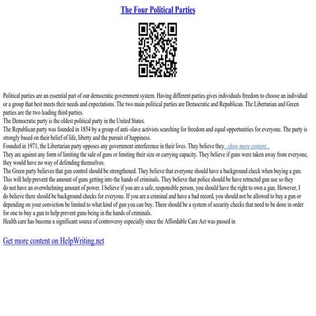 The Four Political Parties