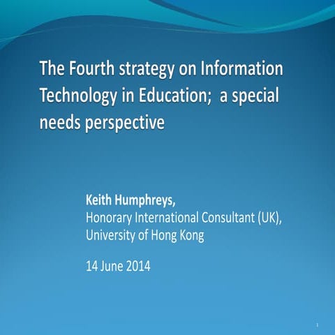 Keith Humphreys "The Fourth Strategy challenges for teachers of students with...