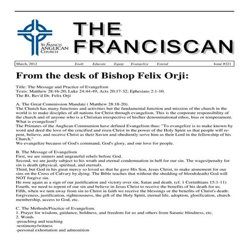 The Message and Practice of Evangelism | PDF