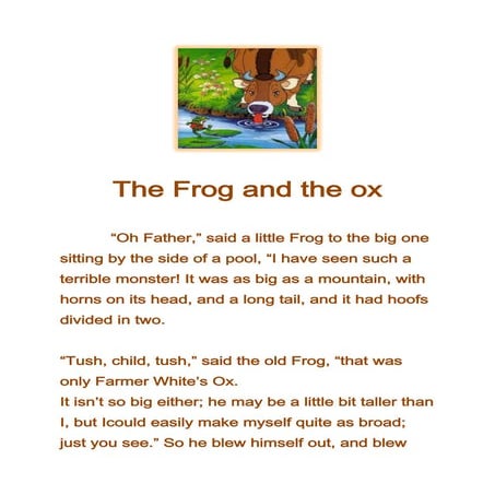 The frog and the ox waree | DOCX