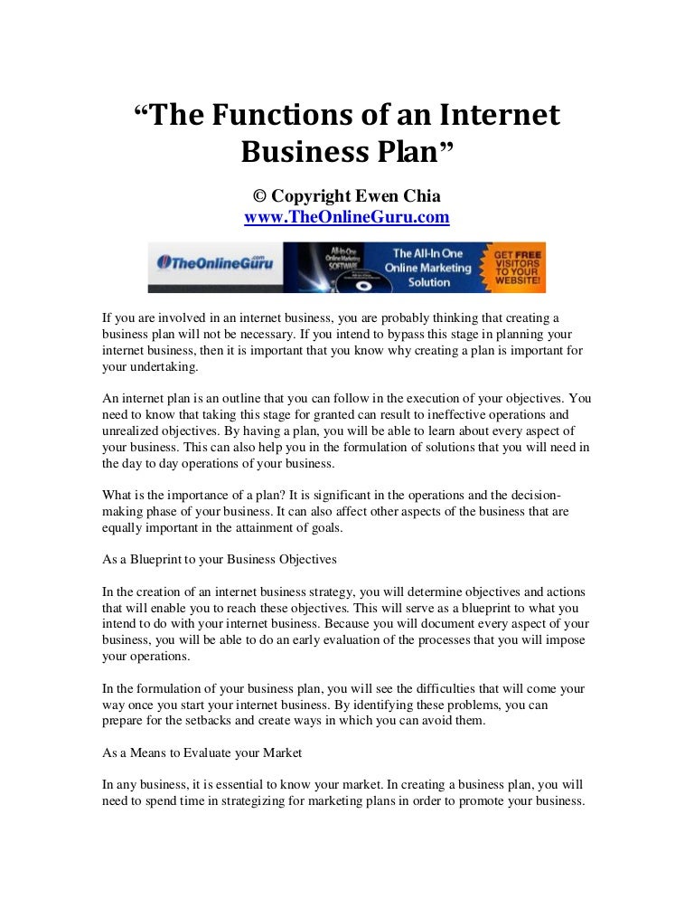 Business plan internet image