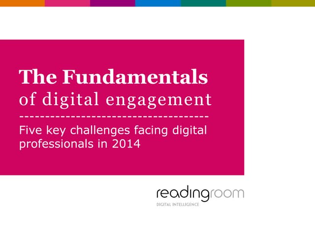 The Fundamentals of Digital Engagement