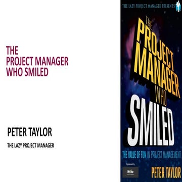The project manager who smiled webinar, Peter Taylor, 16 April 2020