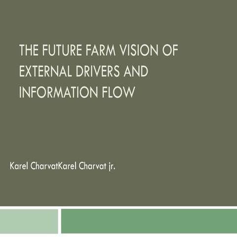 The future farm vision of external drivers and information flow