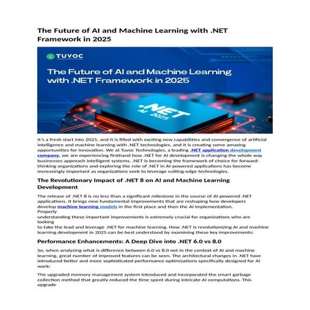 The Future of AI and Machine Learning with .NET Framework in 2025