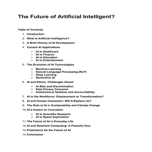 The Future of Artificial Intelligent and Its benefits ??