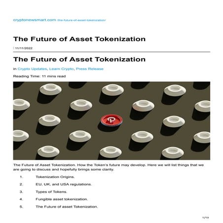 The Future of Asset Tokenization