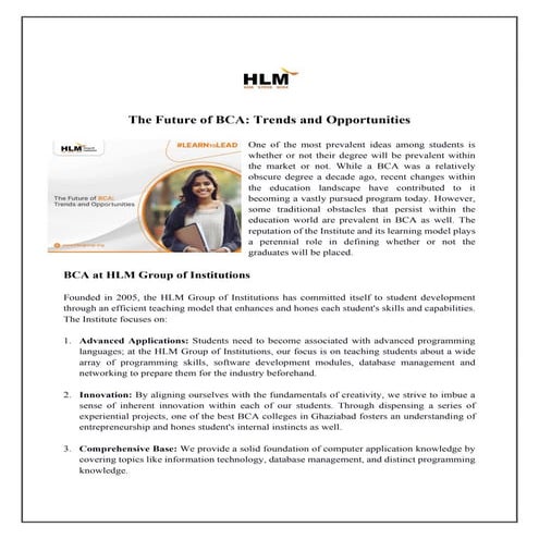 The Future of BCA: Trends and Opportunities