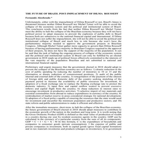 Macroeconomical Overview Of Brazil | DOC