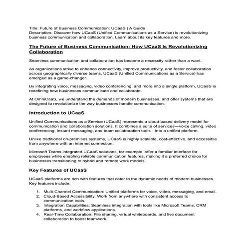 The Future of Business Communication_ How UCaaS Is Revolutionizing Collaborat...