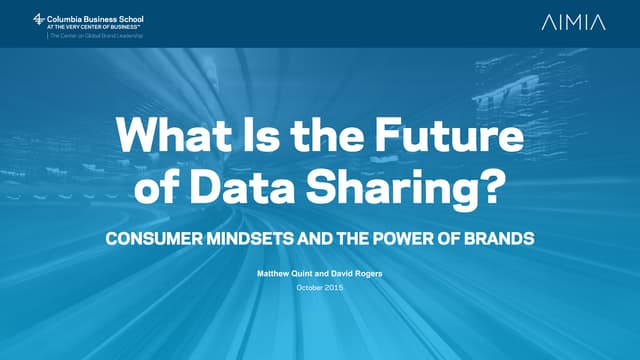 What Is the Future of Data Sharing?...