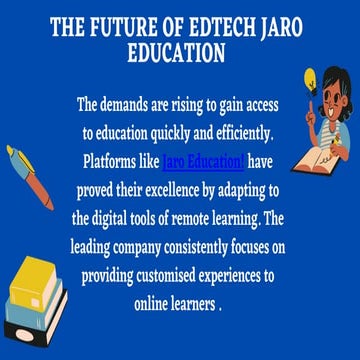 The Future of EdTech Jaro Education | PPTX | Technology & Computing