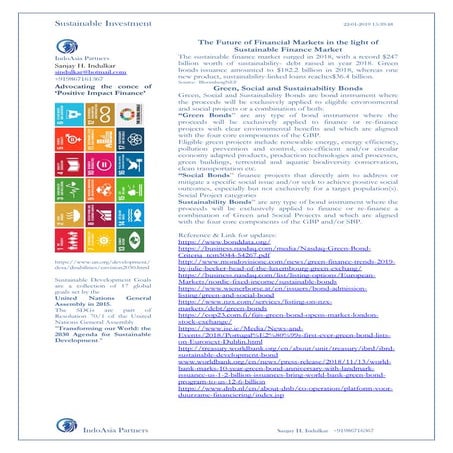 The future of financial markets in the light of sustainability