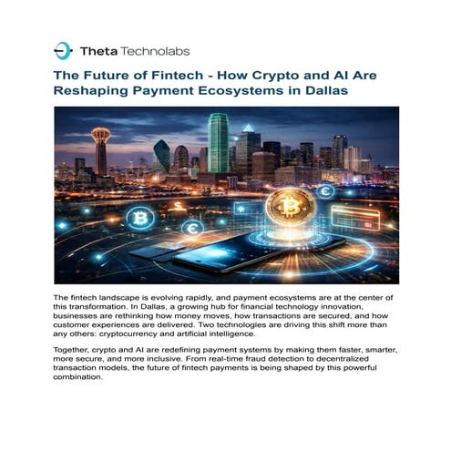 The Future of Fintech - How Crypto and AI Are Reshaping Payment ...