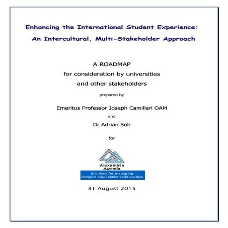 Road map to better international education in Australia