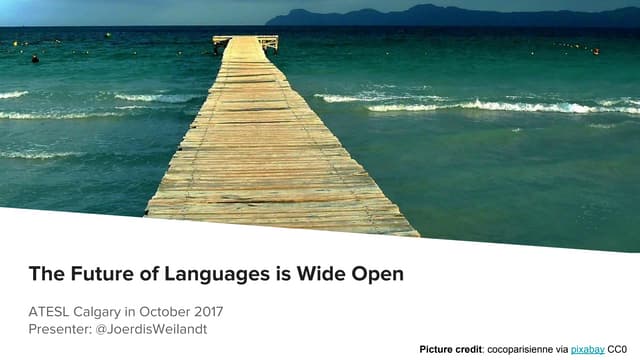The future of languages is wide open