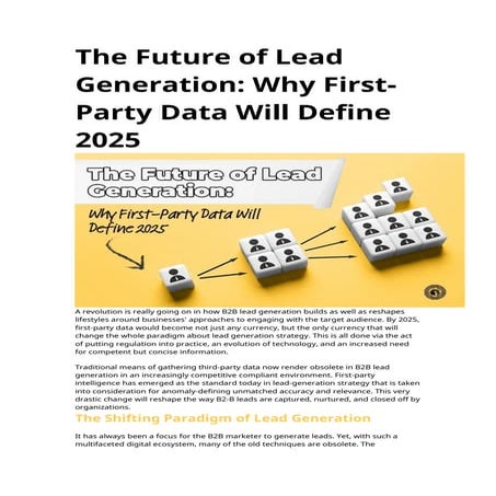 The Future of Lead Generation Why First-Party Data Will Define 2025.doc