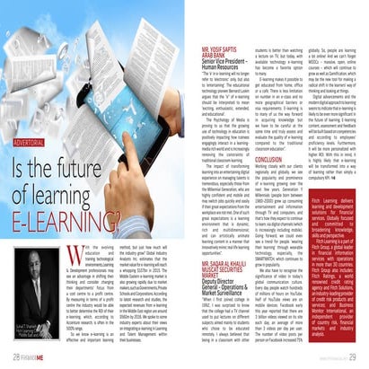 The Future of Learning - Finance Middle East Magazine, Article - Fitch Learning