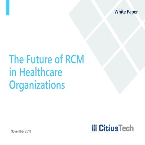 The Future of RCM in Healthcare Organizations