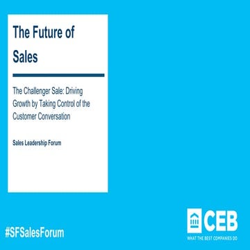 The future of sales   