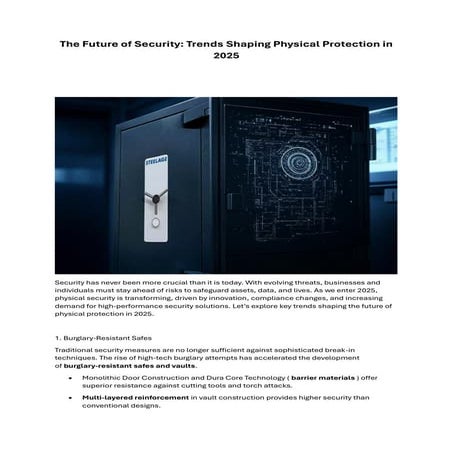 The Future of Security: Trends Shaping Physical Protection in 2025 | PDF