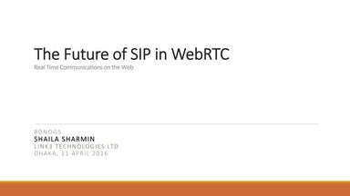 The Future of SIP in WebRTC